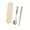 Beige, variant on Leodye 1PCS Stainless Steel Portable Cutlery Set Spoon fork Chopsticks with Case Design Camping office Student Meal Utensil Accessory -8.66*2.16in