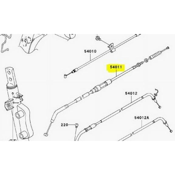 Kawasaki OEM Replacement Clutch Cable 07-18 VN900 Vulcan Custom 54011-0069