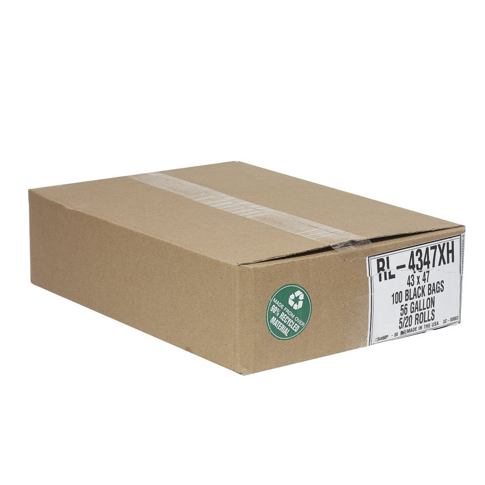 100x Starre Müllbeutel 55-60 Liter – Extra Starke, Reißfeste Abfallsäcke Aus Recyceltem Material (147 X 96,5 Cm)
