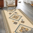thumbnail image 2 of 3'x5' Area Rugs, Beige Khaki Boho Indoor Outdoor Area Rug for Living Room Bedroom, Vintage Ethnic Tribe Abstract Art Retro Washable Bathroom Rugs Kitchen Floor Carpet Mats Home Decor Aesthetic, 2 of 8