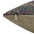 thumbnail image 4 of Fabdivine Block Print Throw Pillow Cover, 22x22 Inch Thick Linen Handmade Cushion Cover, Floral Print Boho Design Green Pillow Cover for Sofa and Couch, 4 of 5