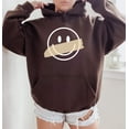 thumbnail image 6 of SMILEY HAPPY FACE Graphic Unisex Fleece Hooded Sweatshirt, 6 of 10