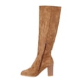 thumbnail image 2 of OKBOP Womens High Heels Knee-High Boots-Over The Knee Boots for Women Zipper Christmas Causal Winter Boots for Women Clearance Beige, 2 of 5
