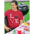 thumbnail image 2 of Love Bbq Grill N Utensils T-Shirt Men -Smartprints Designs, Male Medium, 2 of 4