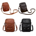 thumbnail image 4 of Sonducket Bolso de hombro de gran capacidad para mujer, bolso cruzado compacto y portátil de amplia aplicación Bolsas de mensajero y de hombro marrón B, 4 of 6