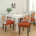 thumbnail image 4 of Fall Chair Covers Set of 6,Autumn Pumpkin Dining Slipcovers,Thanksgiving Parsons Chair slipcover Elastic Removable Washable Fall Decor for Home Orange, 4 of 7