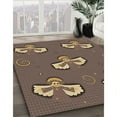 thumbnail image 3 of Ahgly Company Machine Washable Indoor Square Transitional Coffee Brown Area Rugs, 4' Square, 3 of 7