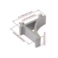 thumbnail image 3 of 10 Pieces 2.3cm Aluminum Alloy Silver Refrigerator Shelf Support Hooks, 3 of 3
