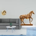 thumbnail image 2 of Adorno de bola de hilo de cerámica estética y escultura de caballo para amigos, sala de estar, encimera, entrada, decoración del hogar y la oficina., 2 of 8