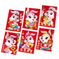 thumbnail image 1 of 6pcs Red Packed Wallet Envelope Cartoon Christmas 2023 Chinese Auspicious Words 6pcs Year Of The Rabbit Lucky Money Envelopes, 1 of 12