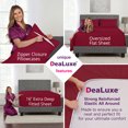 thumbnail image 5 of DeaLuxe Bedding 16” Twin Size Extra Deep Pocket Bed Sheet - Hotel Luxury Extra Soft Cooling Bed Sheet - 3 Piece Bed Sheet Set - Perfectly Fits 14”-18” Inch Mattress - Red (Passion), 5 of 8