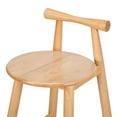 thumbnail image 4 of Christopher Knight Home 36.4" Indoor Bar Stool, Wood Frame with Natural Finish, Cross-Bar Backrest, Set of 2, 4 of 9