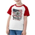 thumbnail image 2 of Boys Girls 4Th Of July Shirts Trendy Independence Day Flag Printed Tees Summer Raglan Sleeve Casual Short Sleeve T-Shirts Red 4-5 Years, 2 of 7
