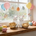 thumbnail image 4 of AURIGATE 2-Piece Easter Bunny with Golden Egg Cup Resin Figurine Set 1.97×3.54in for Tabletop Home Decor and Candy Holders, 4 of 6