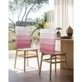 thumbnail image 3 of nqOlkjepod Pink Ombre Chair Covers Set of 6, Decorative Chair Back Cover, Farmhouse Vintage Wooden Striped Dining Room Chair Slipcovers Removable Chair Protectors Covers for Party Banquet, 3 of 7