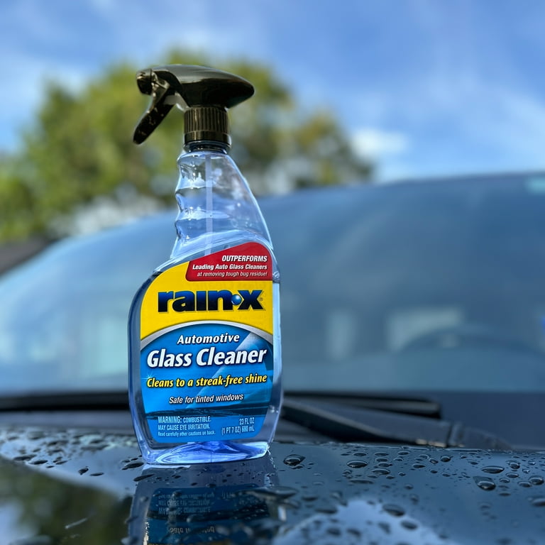 Rain-X Glass Cleaner 23oz, Automotive Glass Spray Safe for Tinted