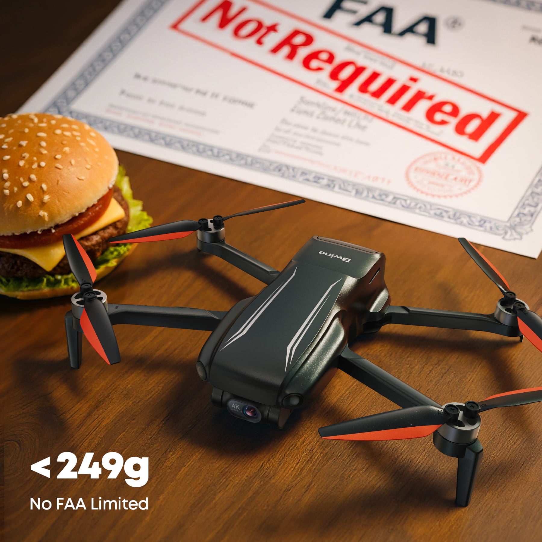 Bwine F7MINI 4K Video 8K Photo Drones with Camera for Adults, 3-Axis Gimbal EIS, 96Mins, 249g FAA-Exempt, 6KM Transmission, Smart Return, Waypoint, Orbit Fly, Better for Beginners