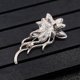 thumbnail image 3 of Women's Flower Brooch Pin Shiny Crystal Stone Party Jewelry Scarf Garment Gift Fashion, 3 of 4