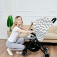 thumbnail image 5 of Cubierta para el cuidado de la lactancia, cubierta para asiento de coche de bebé multiusos de algodón súper suave, dosel, 5 of 5