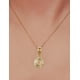 thumbnail image 3 of Collar con dije de oro laminado letra brillos O, 3 of 6