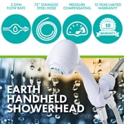 Niagara Conservation Earth Spa 3-Spray with 2 GPM 2.7-in. Wall Mount Handheld Shower Head - White