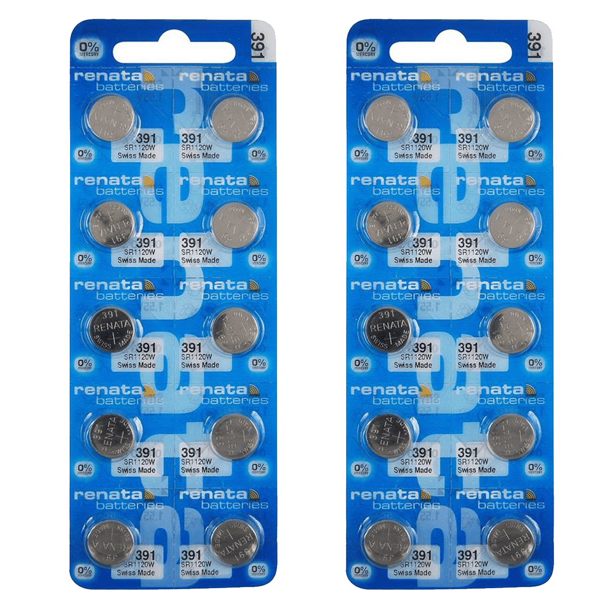 2 Murata 391 (SR1120W) Coin Cell Silver Oxide Batteries – Japan, Replaces Sony SR1120