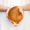 thumbnail image 2 of Rainforest Bowls Mango Leaf Teak Wood Plate, 2 of 5