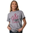 thumbnail image 3 of God is Bigger Than Cancer BCA Ribbon Women's Graphic T Shirt Tees Brisco Brands S, 3 of 5