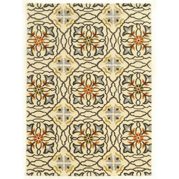 Riverbay Furniture 1'10" x 2'10" Hand Tufted Rug in Ivory