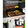 thumbnail image 2 of VEVOR Gas Grill, 4 Burner Propane Gas Grill with Side Burner, 425 SQ.In Grilling Area, Carbon Steel Enamel Grates, 2 of 9
