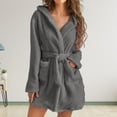 thumbnail image 4 of Women's Warm Fleece Winter Robe Long Plush Bathrobe, 4 of 8
