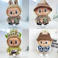 thumbnail image 4 of Para 38Cm traje Labubu ropa de muñeca de felpa de vinilo para Corea Kpop Exo Labubu ropa de muñeca conjunto de camisa de animal a rayas, 4 of 4