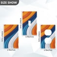 thumbnail image 7 of Yayeee Blank Wall Plate Cover 1-Gang 4.5"x2.7" Home Unused Decorative Outlet, Orange Abstract Wavy, 7 of 7