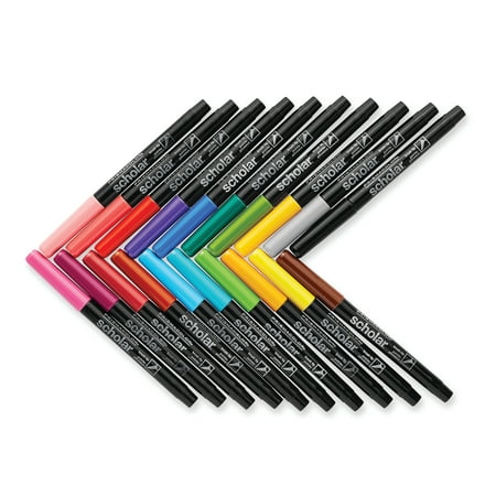 Prismacolor Scholar Brush Marker Set, 20-Colors (Best Paper To Use With Prismacolor Markers)