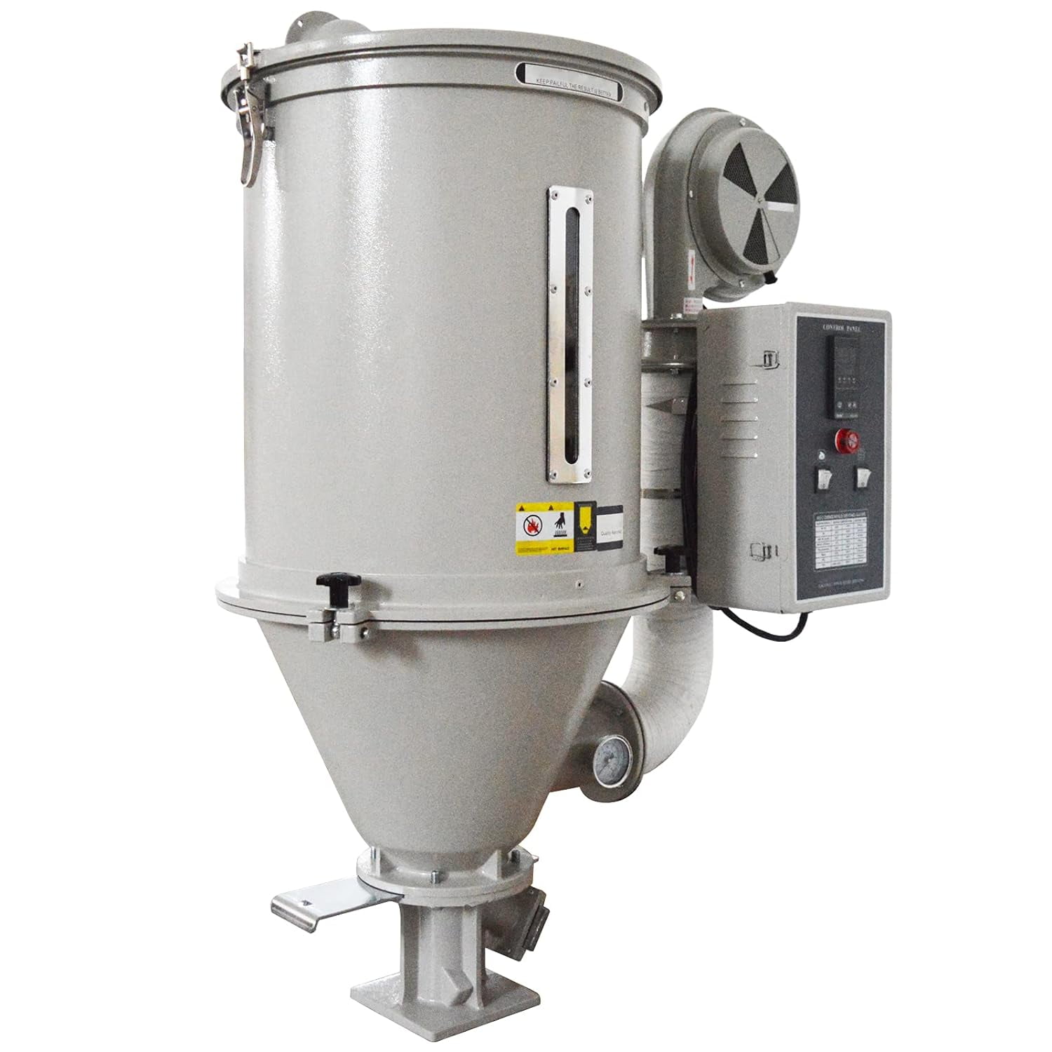 PreAsion 50kg Hopper Type Plastic Dryer Hot Air Drying Machine Capacity 110lb/50kg Resin Granules Feeder Drying Equipment 220V 4500W