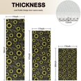 thumbnail image 4 of Black Sunflower Leaf Pattern Kitchen Rugs Sets Of 3,Kitchen Runner Rugs Non Skid Washable,Decorative Kitchen Floor Mats for Kitchen,Sink,Laundry,17"x30"+ 17"x47" + 17"x59", 4 of 6