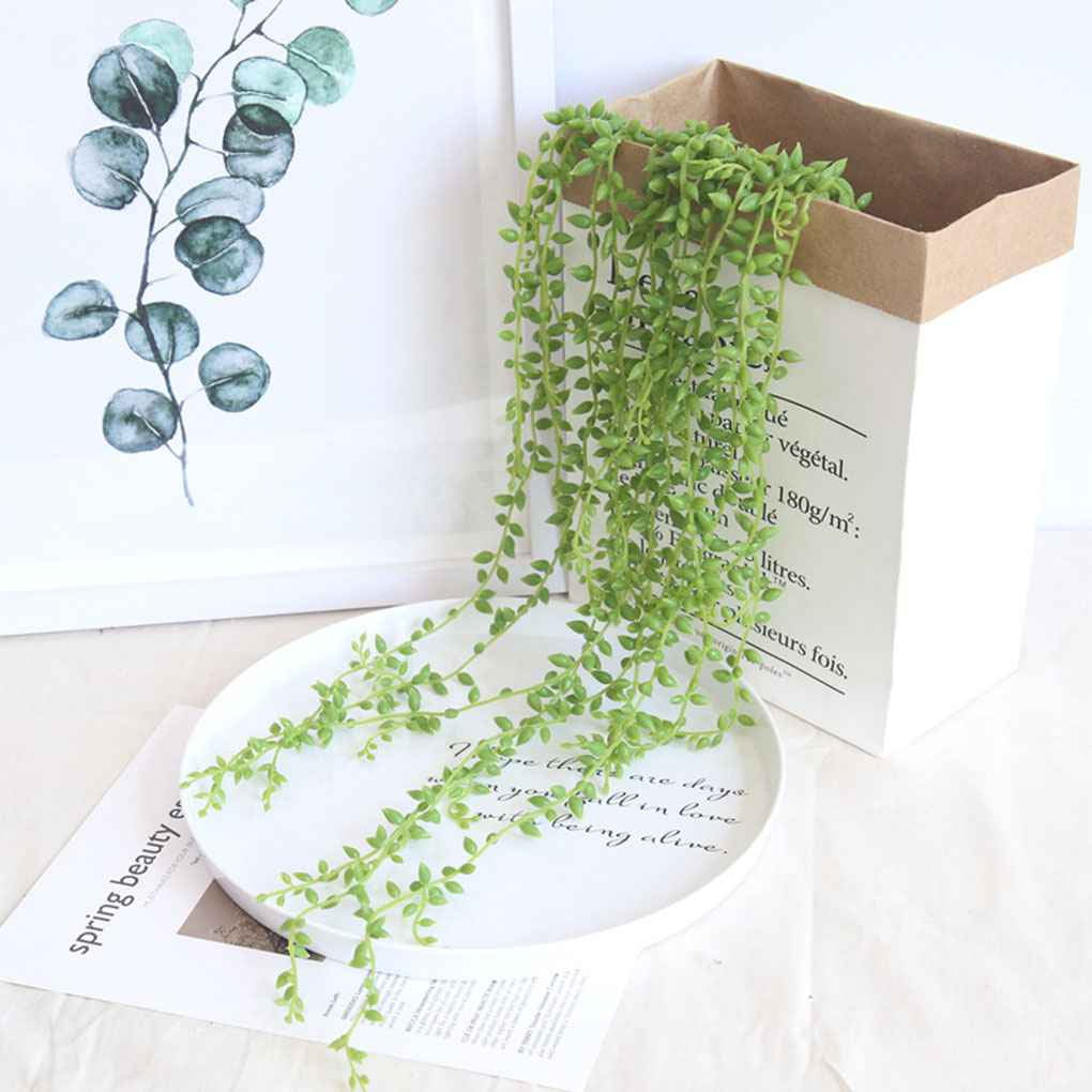 Artificial Succulent Plants Green Vines Flower Hanging Rattan Home Office Decor 