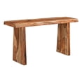 thumbnail image 1 of Pemberly Row Mid-Century Live Edge Solid Wood Console Table in Brown, 1 of 6