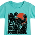 thumbnail image 3 of Marvel Black Panther - Linocut Style Print - Girls Fitted Short Sleeve Tee, 3 of 5