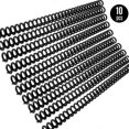 thumbnail image 1 of KW-trio 10 Pcs 30 Holes Plastic Ring Binders 85 Sheets Capacity DIY Notebook Album School Office Supplies, 1 of 1