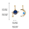 thumbnail image 2 of Fiudx Pendientes Planetarios, Joyas con Diseño de Astronauta, Tachuelas de Aleación Brillante, Elegante Accesorio de Moda, Ideal para Banquetes de Boda y Fiestas Nocturnas, Regalo Perfecto para Cualq, 2 of 5