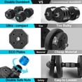 thumbnail image 6 of Weights Dumbbells Set, Adjustable Dumbbell Set with Connector, Non-Rolling Dumbbells Weights Set for Home Gym, Barbells Weights for Exercises, Up to 44/66 lbs, Hexagon Shape Cement Mixture, 6 of 7