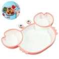 thumbnail image 2 of Suction Plate for Toddlers - Self Feeding Training Divided Plate Dish Bowl for Baby and Toddler, Fits for Most Highchairs Trays, Microwave Dishwasher Safe, 2 of 9