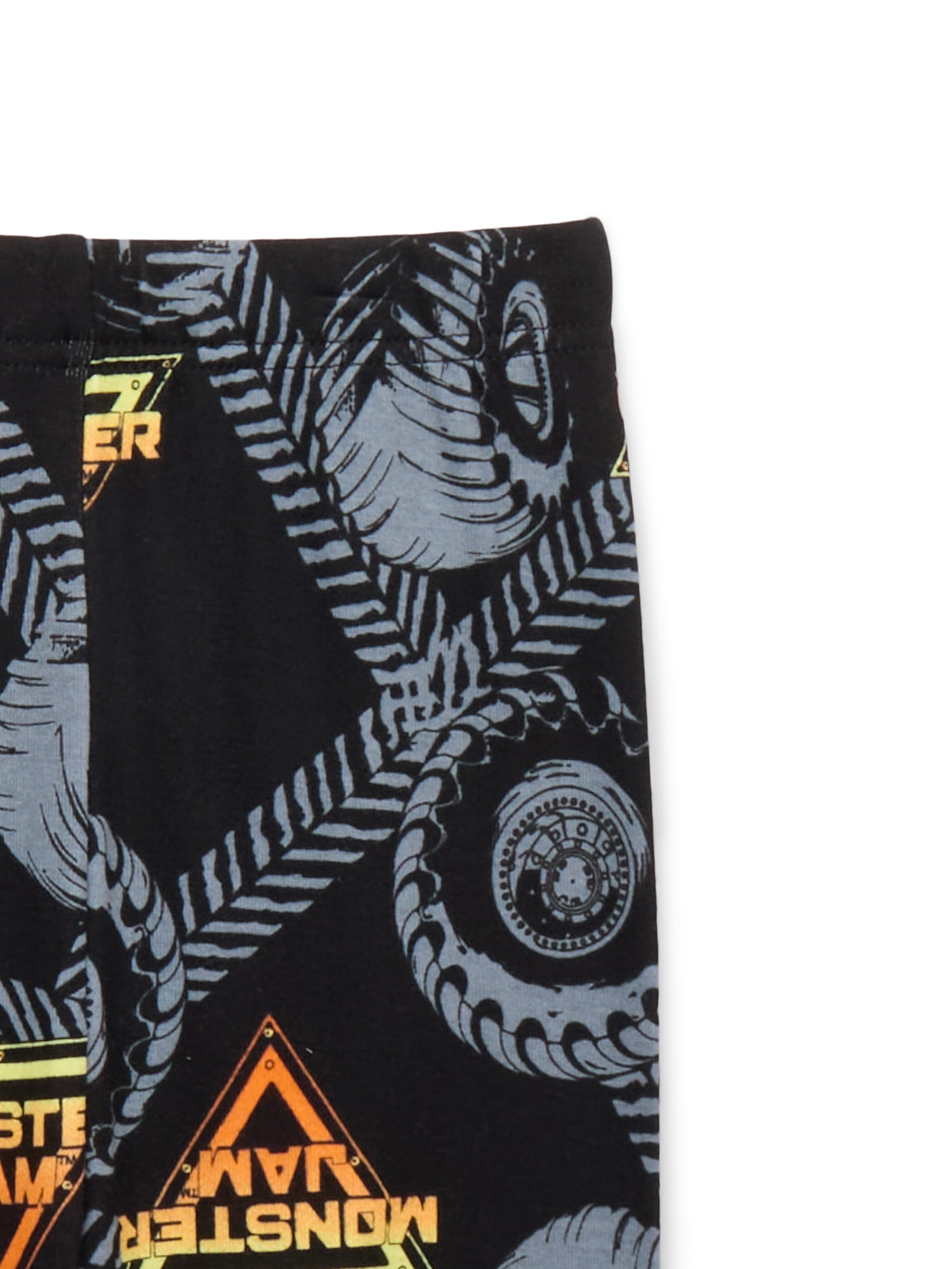 Monster Jam Short Sleeve Top and Pants, 2-Piece Pajama Set, Sizes 4-12