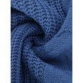 thumbnail image 7 of Capreze Winter Warm Sweater Jumper for Women Cable Knitted Tops Casual Long Sleeve V Neck Pullover Work Chunky Pullovers Blue M, 7 of 7