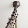 InterDesign Curved Shower Curtain Rod Wall Mount, Bronze, 4172