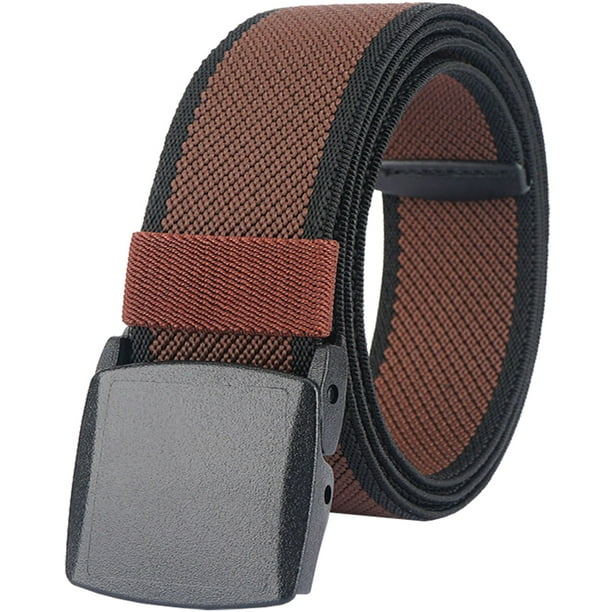 Elastic Belts Men Stretch Canvas Belt Durable Plastic Buckle for Work