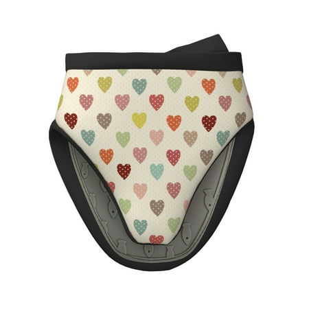 

Matuu Heart Polka Dot for Non-Slip Mini Oven Soft Silicone Mitt 5.9 x5.9