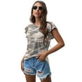 thumbnail image 6 of JWD Summer Ruffle Short Sleeve Knit Tunic Tops Shirts Tank Tee Blouse For Women, 6 of 6