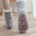 thumbnail image 4 of OVBMPZD Fuzzy Women Socks Size 7-9 Dark Gray Thermal Fluffy Winter Fall Socks Womens Running Socks, 4 of 9